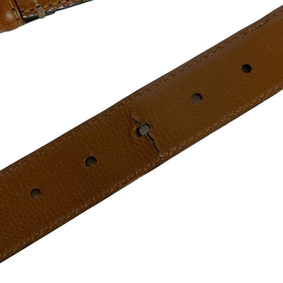 Joseph Abboud Mens Dress Belt Size 40 Tan Pebbled Leather Handcrafted in Italy - Picture 4 of 4